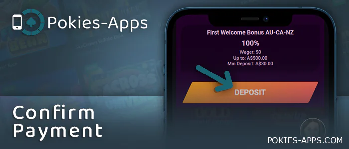 Confirm deposit in online casino iphone app